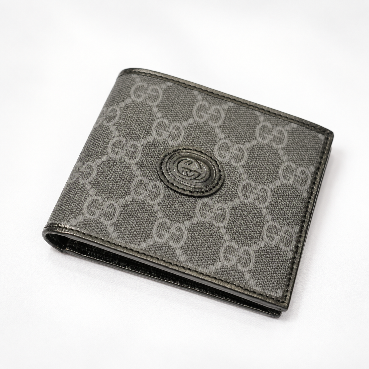 Black Monogram Bifold Wallet - view 3