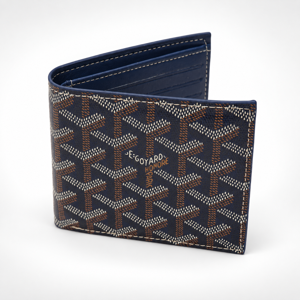 Navy Bifold Wallet - front view