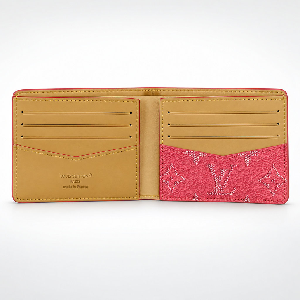 Coral Pink Monogram Bifold Wallet - view 2
