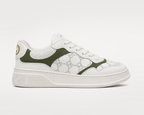 GG — Men’s White & Olive patterned Low-Top Sneakers