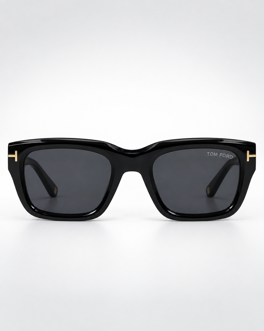 tom ford gold t square sunglasses — front product view
