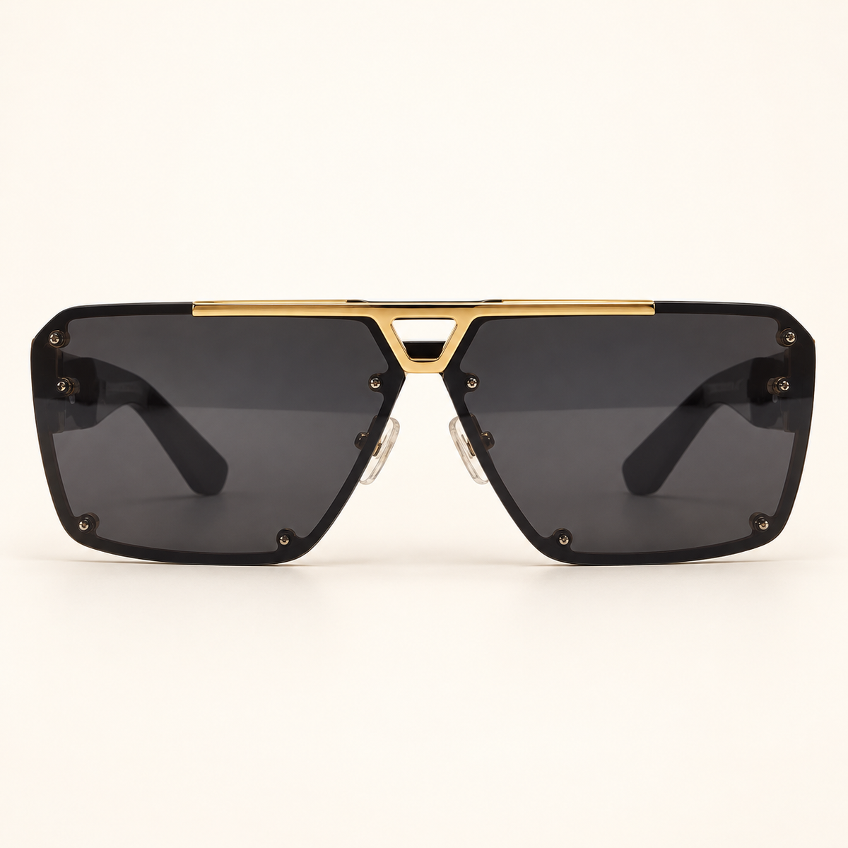 LV — Black Gold Square Sunglasses – Model 5