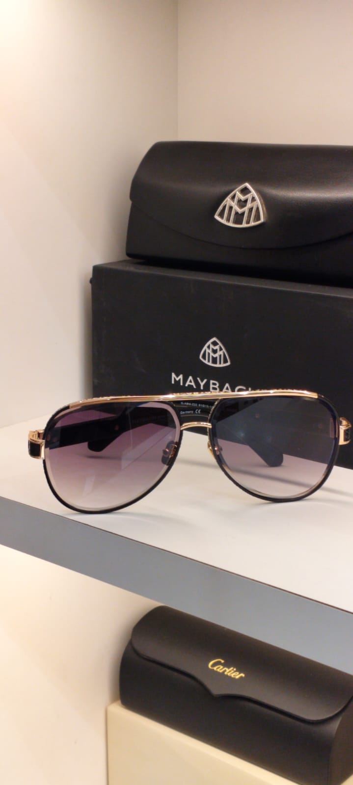 MYB — Gold Gradient Aviator Sunglasses – Model 1 - actual product photograph 1
