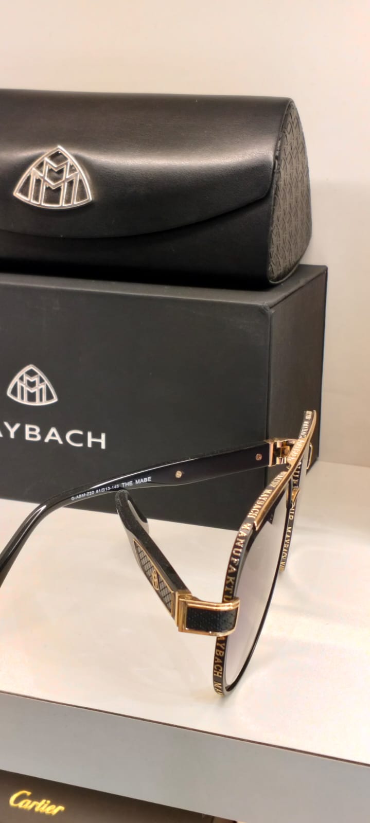 MYB — Gold Gradient Aviator Sunglasses – Model 1 - actual product photograph 2