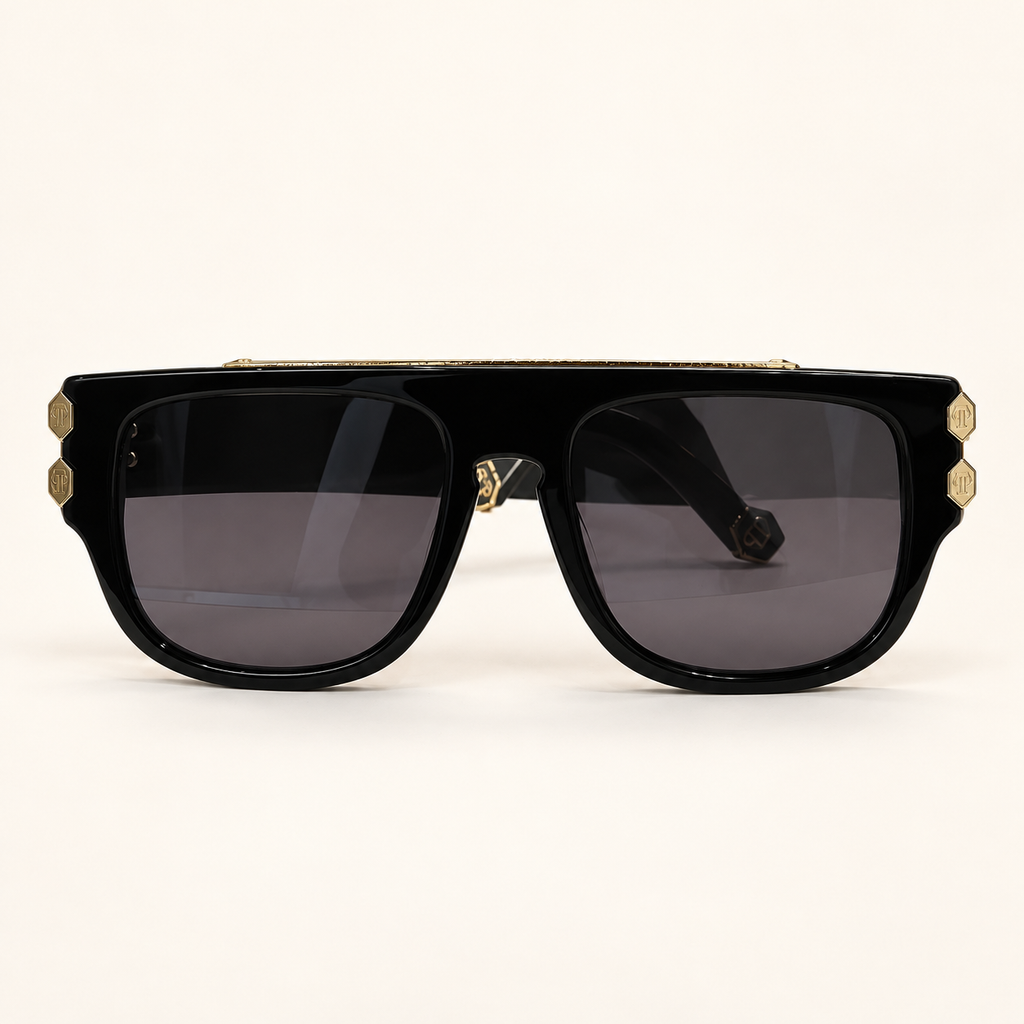 PP — Black Oversized Square Sunglasses – Model 1