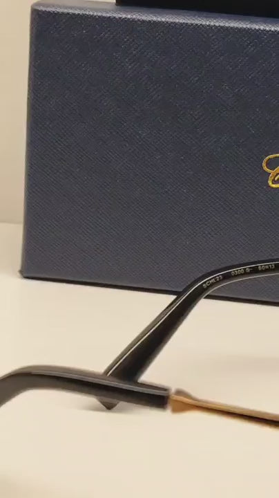 CHPD — Gold Smoke Geometric Rimless Sunglasses – Model 7