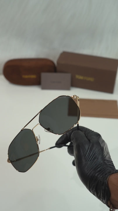 TF — FT0852 28A Gold Navigator Sunglasses