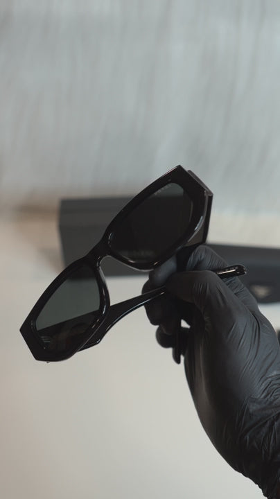 PRD — SPR 09Z-F Black Geometric Sunglasses