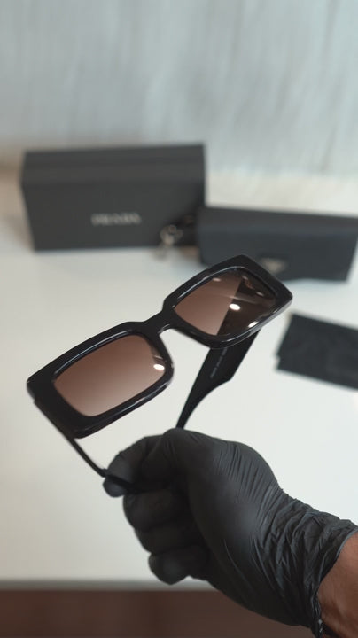 PRD — PRA07S Black Brown Gradient Sunglasses