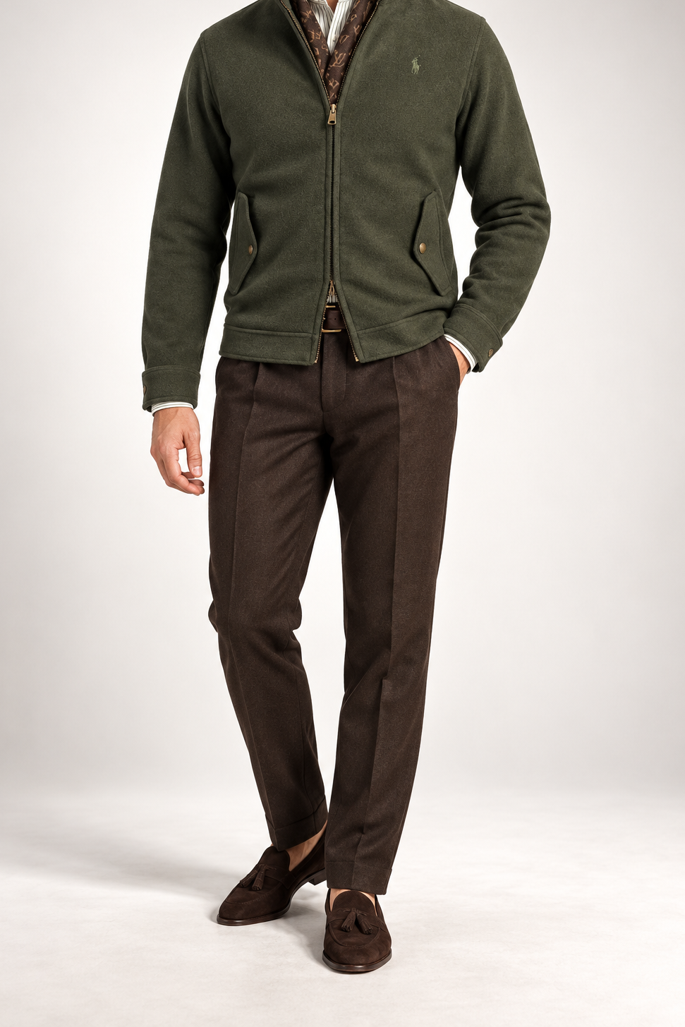 RL — Olive Embroidered Full-Zip Jacket — additional