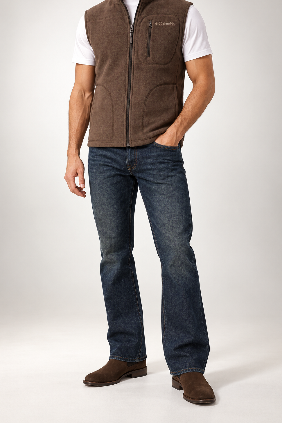 CLMB — Cocoa-Brown Full-Zip Fleece Gilet — additional