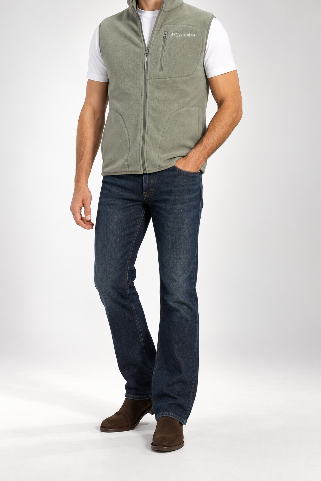 CLMB — Sage-Green Full-Zip Fleece Gilet — additional
