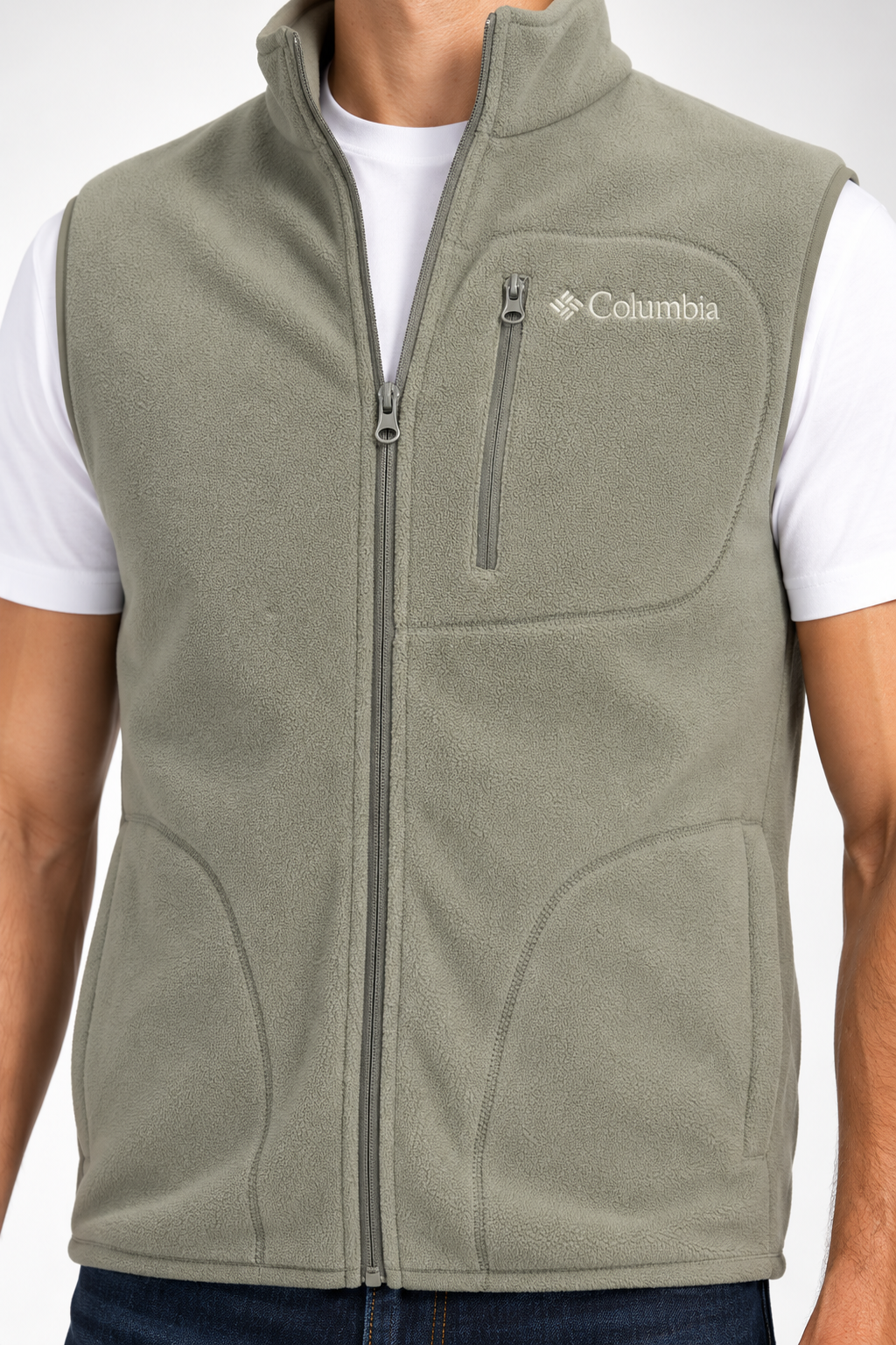 CLMB — Sage-Green Full-Zip Fleece Gilet — additional