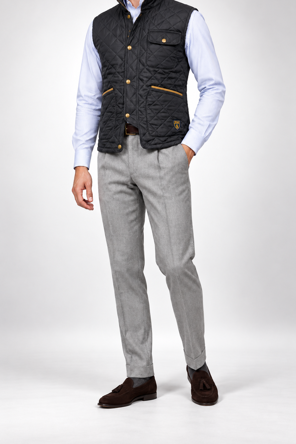 RL — Charcoal Diamond-Quilted Gilet — additional