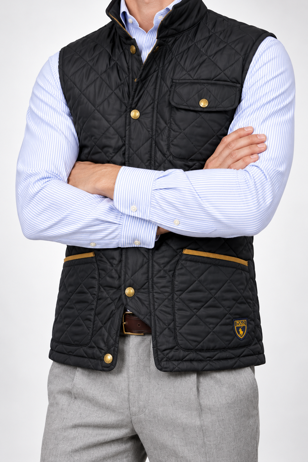 RL — Charcoal Diamond-Quilted Gilet — additional