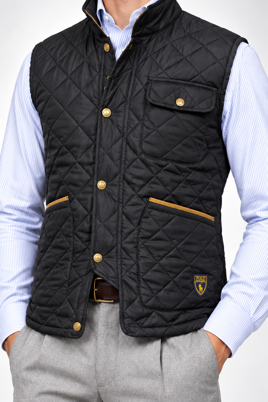 RL — Charcoal Diamond-Quilted Gilet — additional