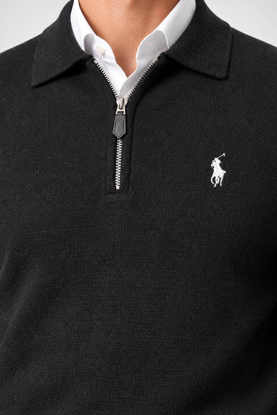 RL — Charcoal Embroidered Quarter-Zip Pullover — additional