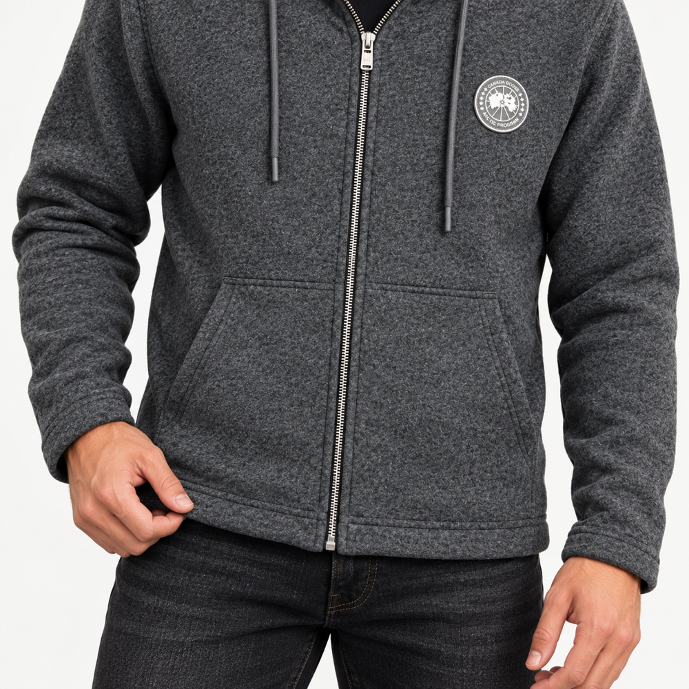 CG — Charcoal Heathered Badge Full-Zip Hoodie — additional