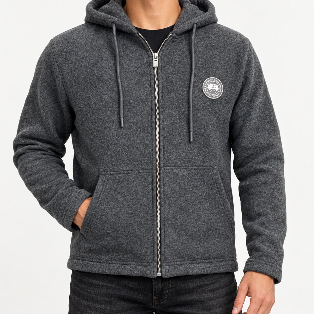 CG — Charcoal Heathered Badge Full-Zip Hoodie — additional