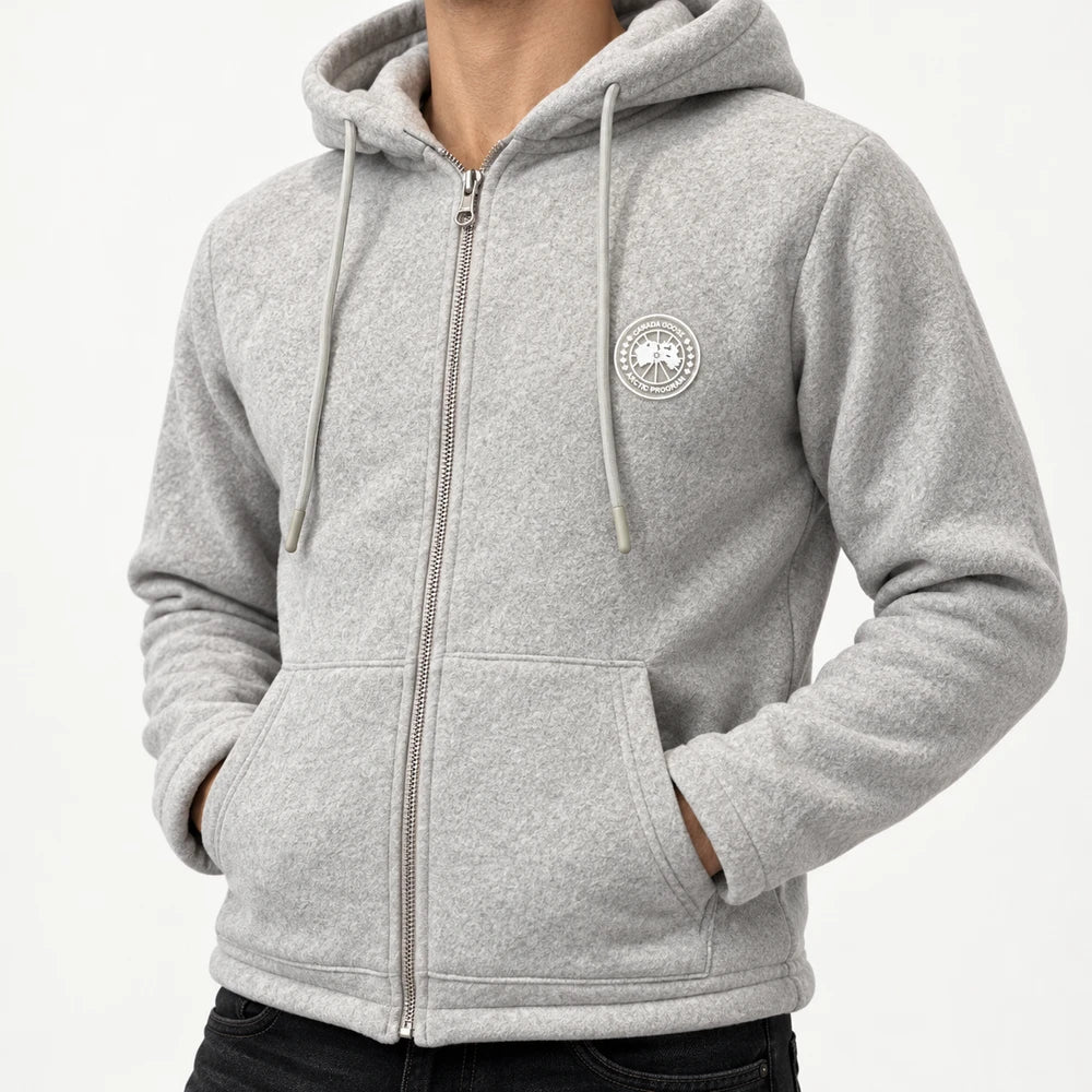 CG — Light Grey Heathered Badge Full-Zip Hoodie — additional