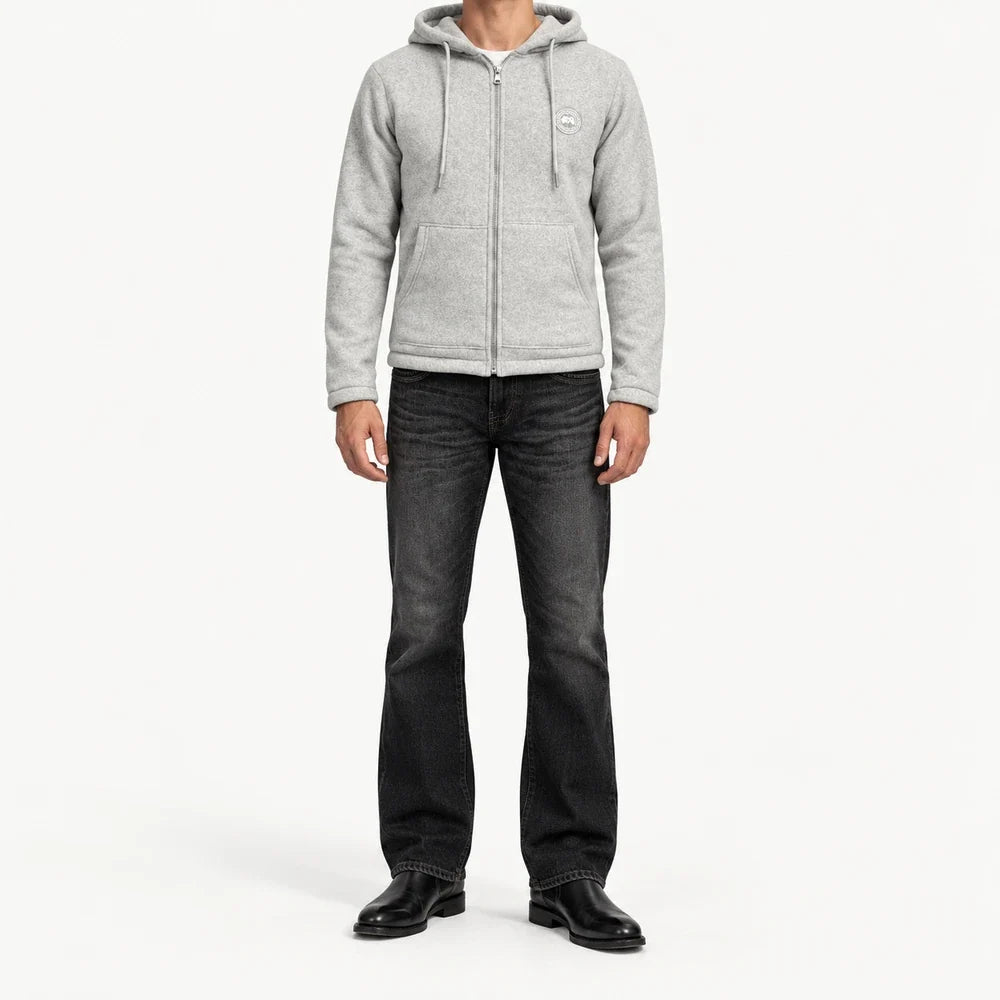 CG — Light Grey Heathered Badge Full-Zip Hoodie — additional