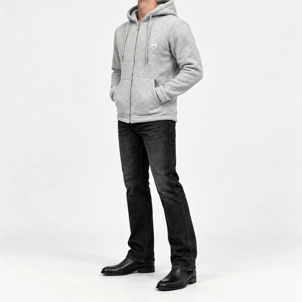 CG — Light Grey Heathered Badge Full-Zip Hoodie — additional