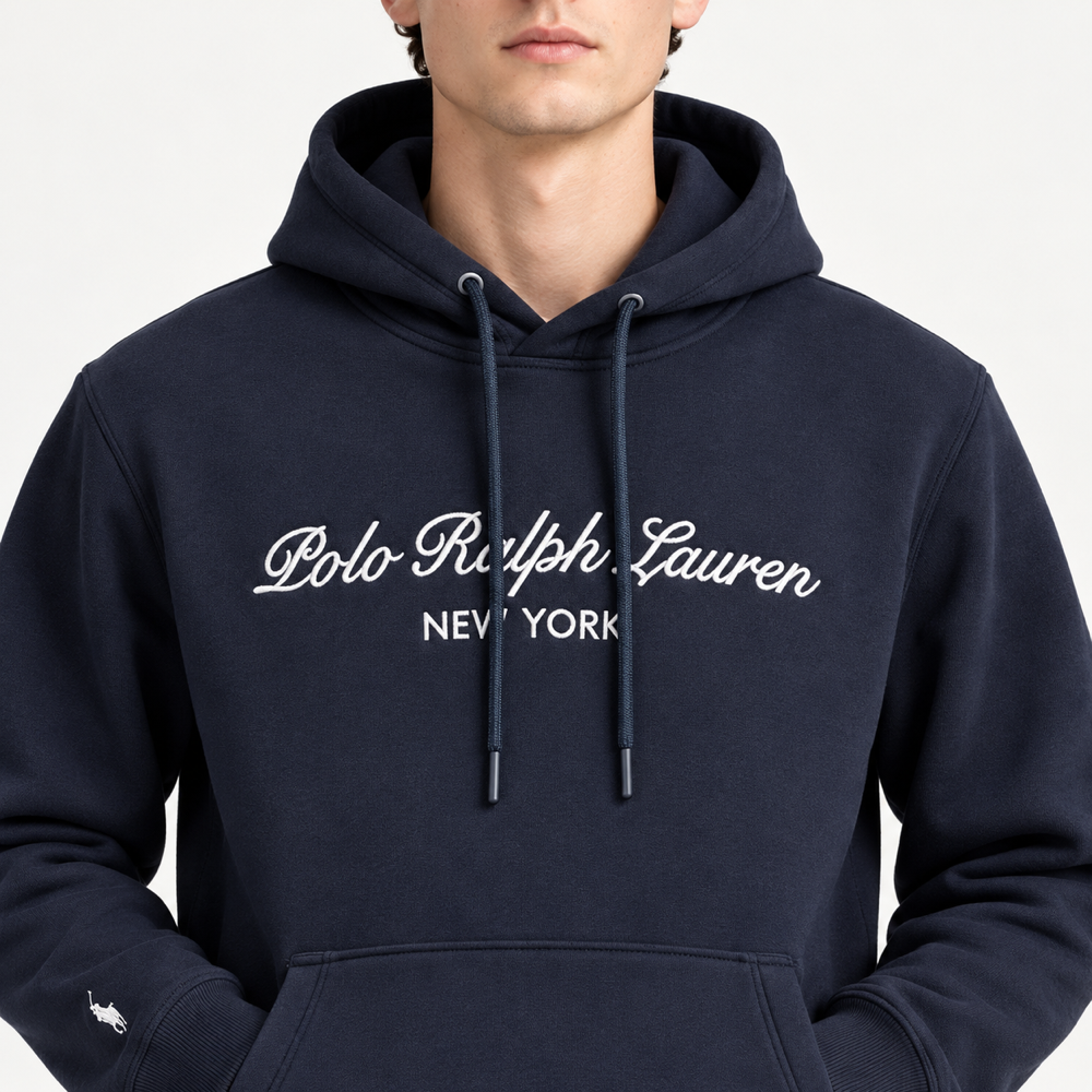 RL — Navy Embroidered Pullover Hoodie — additional