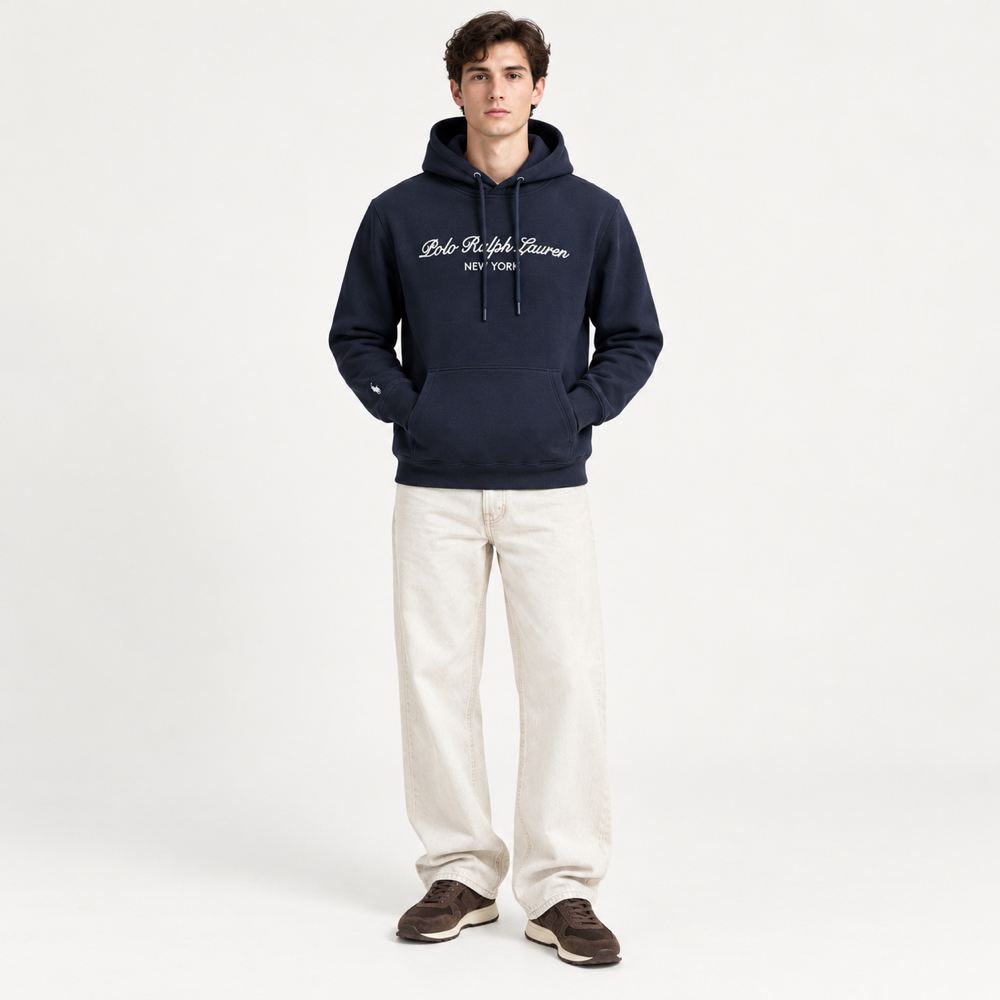 RL — Navy Embroidered Pullover Hoodie — additional