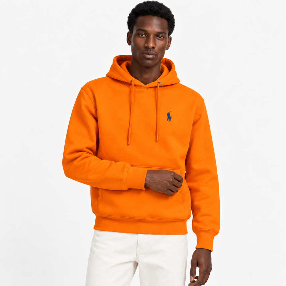 RL — Orange Navy-Emblem Pullover Hoodie — additional