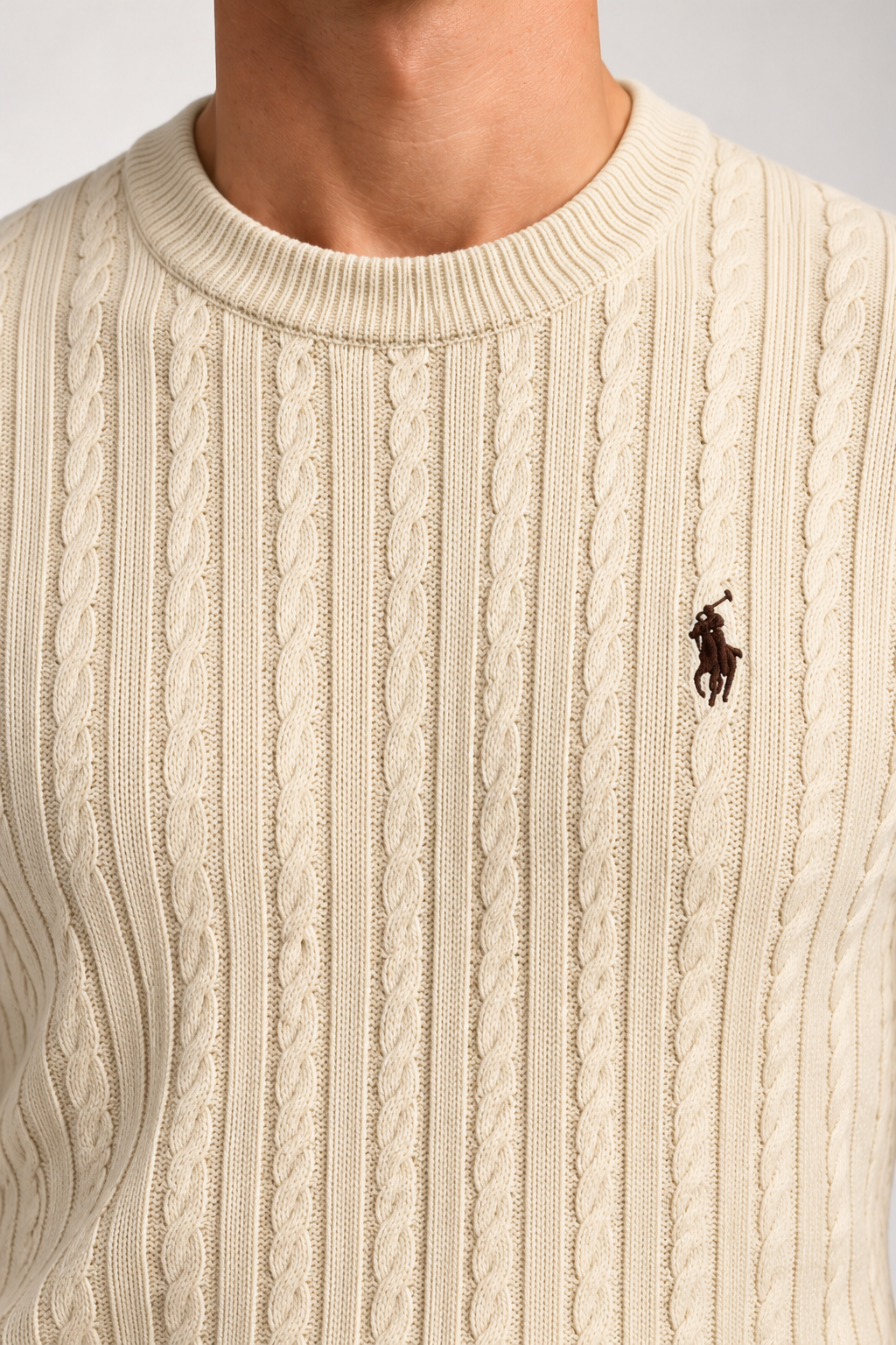 RL — Ivory Cable-Knit Crew-Neck Jumper — additional