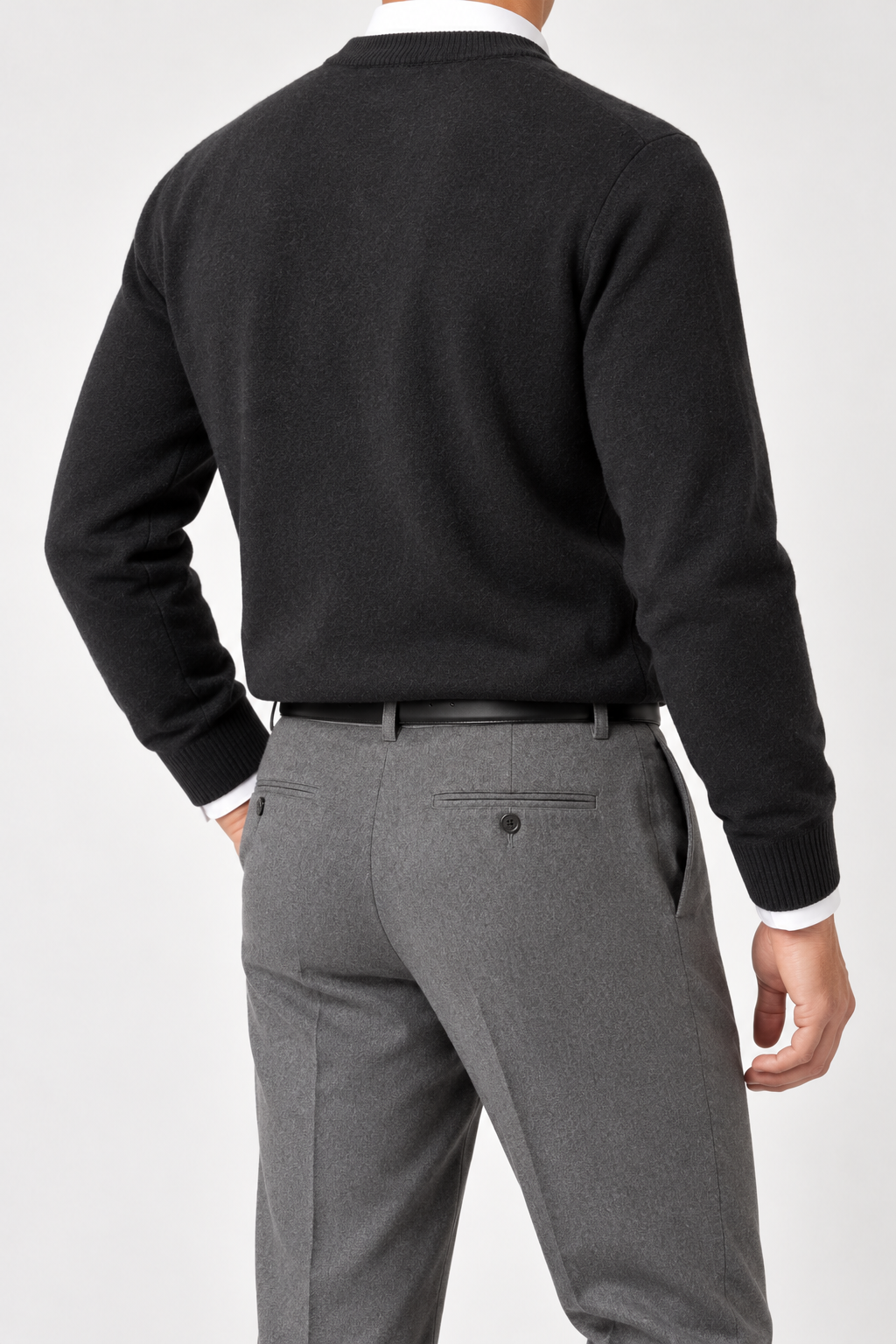 RL — Charcoal Two-Bear Graphic Crew-Neck Jumper — back