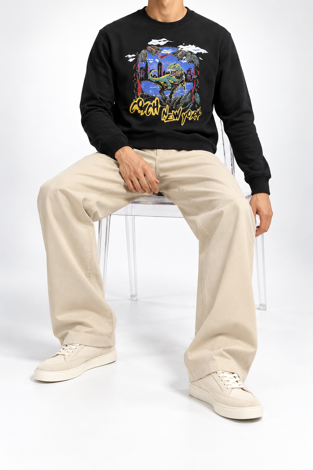 COACH — Black Dinosaur Graphic Crew-Neck Sweatshirt — additional