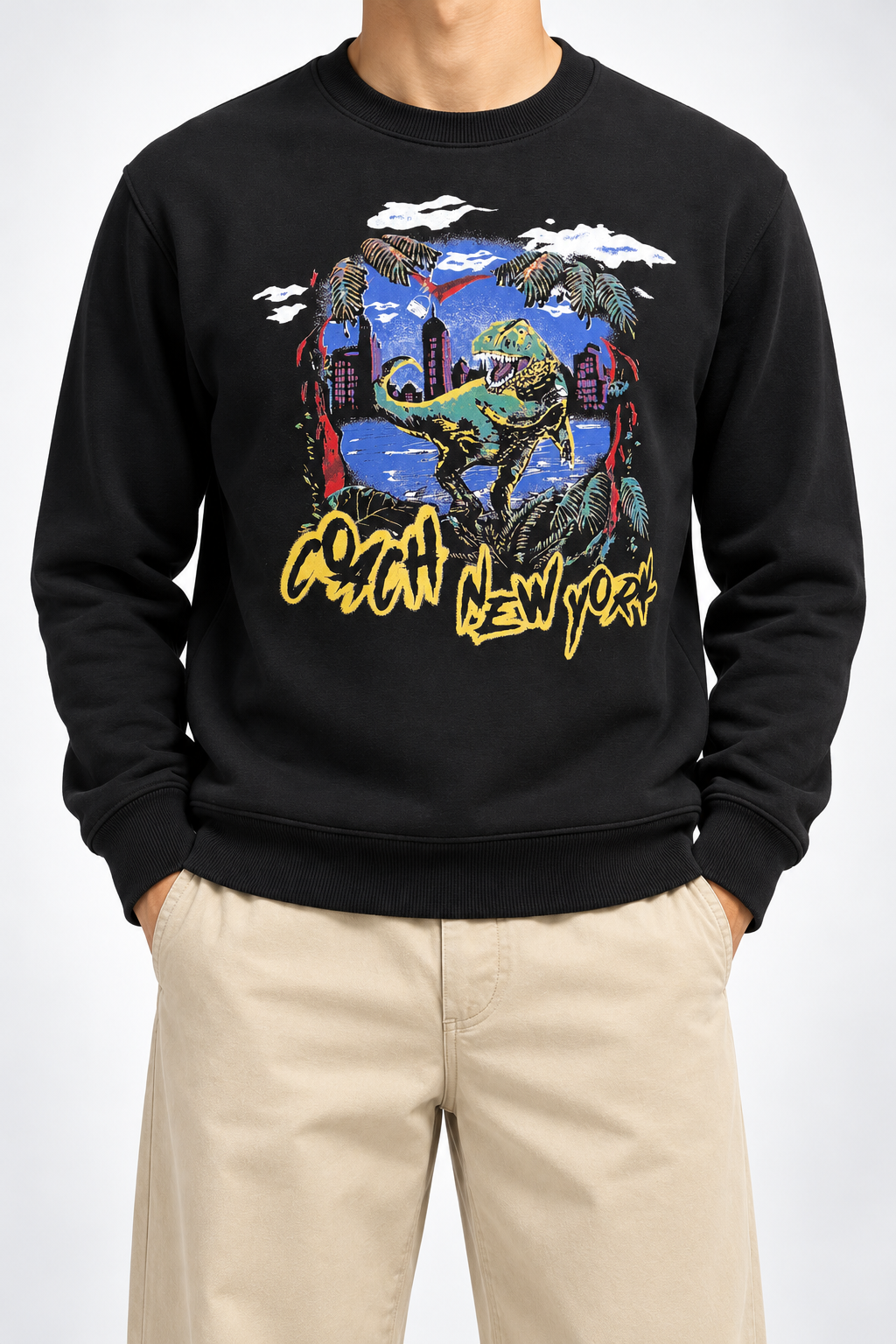 COACH — Black Dinosaur Graphic Crew-Neck Sweatshirt — additional