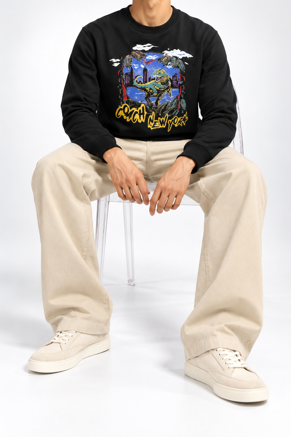 COACH — Black Dinosaur Graphic Crew-Neck Sweatshirt — additional