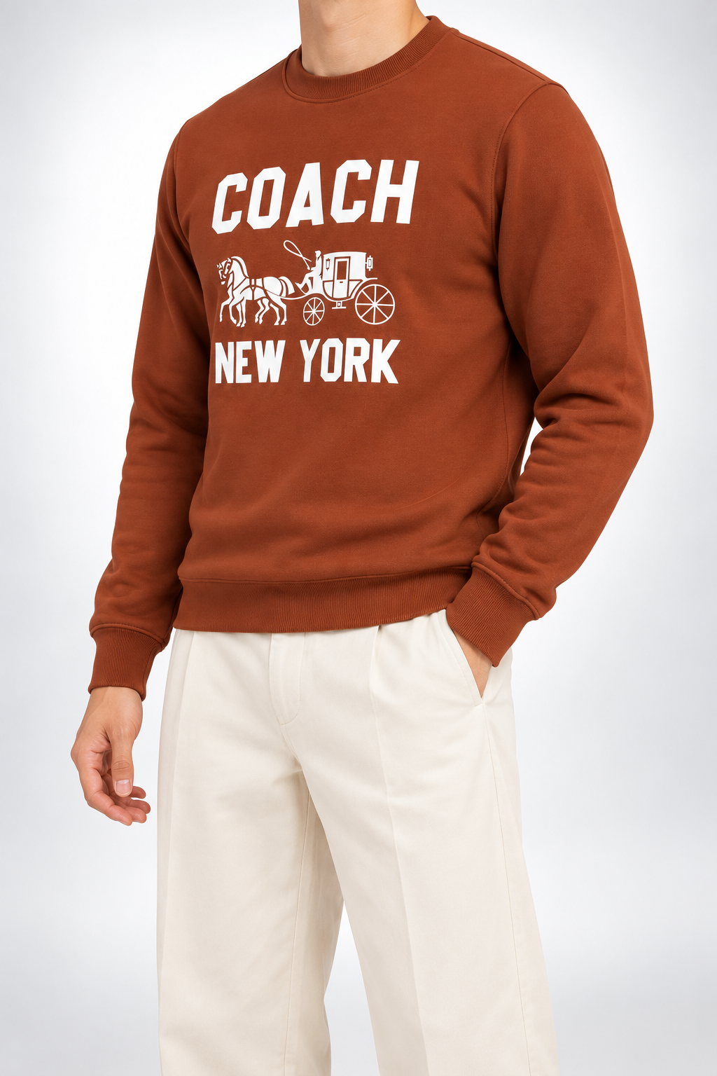 COACH — Rust New-York Horse-And-Carriage Sweatshirt — side