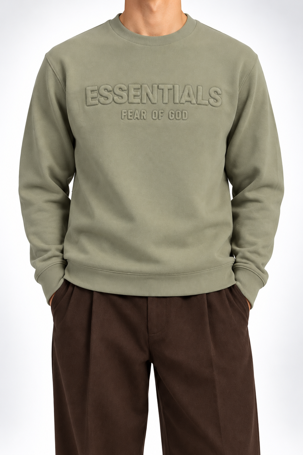 ESSENTIALS — Sage Tonal-Logo Sweatshirt — additional