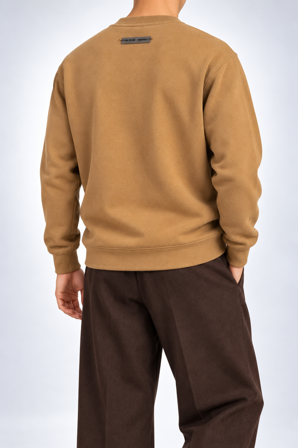 ESSENTIALS — Camel Tonal-Logo Sweatshirt — additional