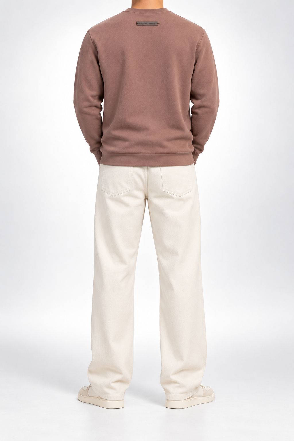 ESSENTIALS — Dusty-Rose Tonal-Logo Sweatshirt — back