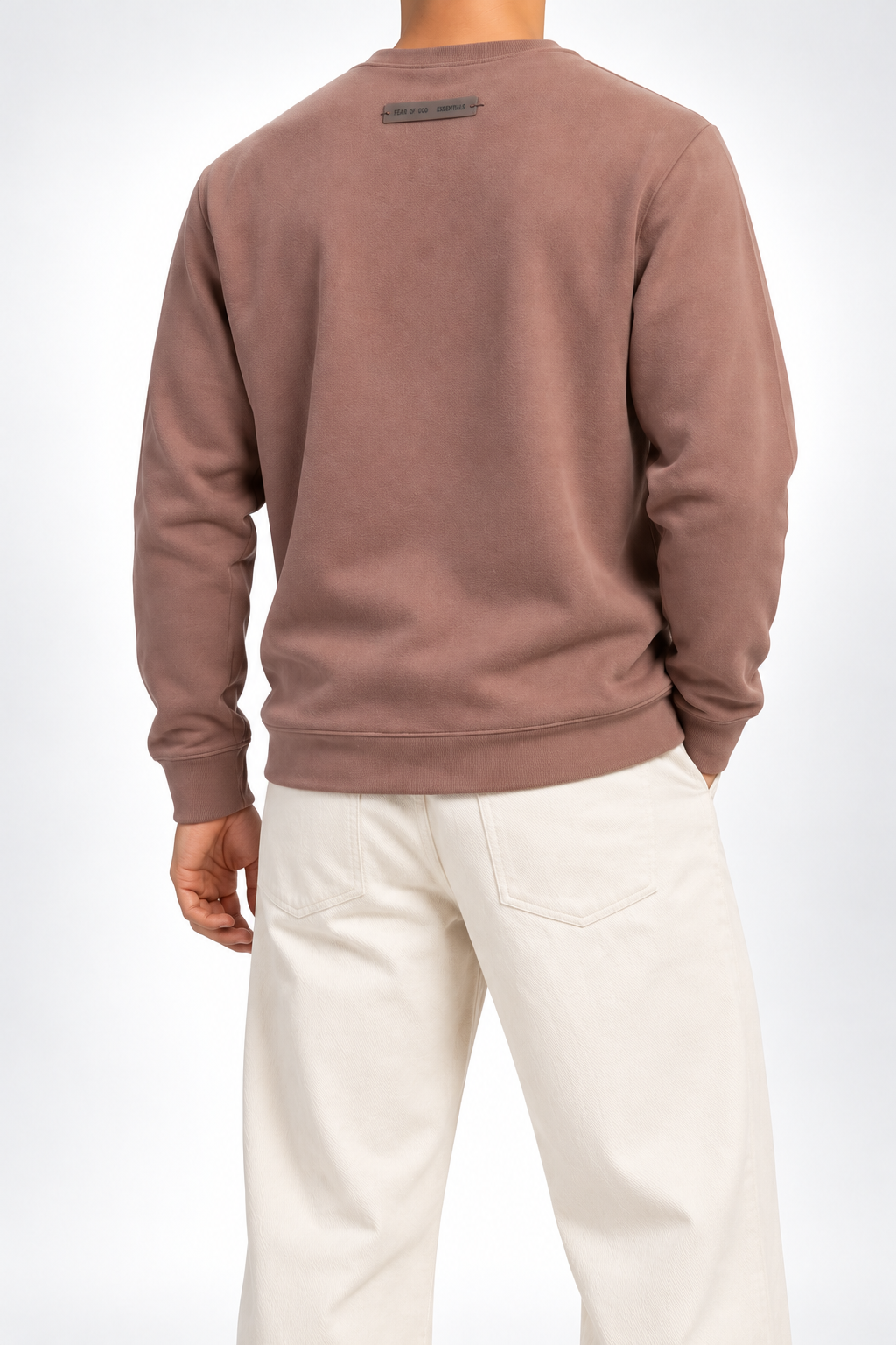 ESSENTIALS — Dusty-Rose Tonal-Logo Sweatshirt — additional