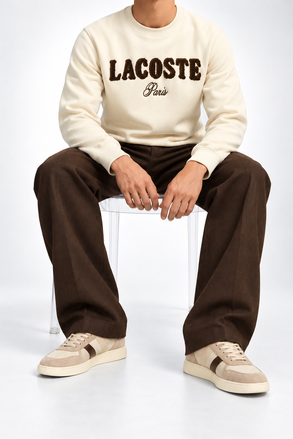 LCST — Cream Paris-Logo Crew-Neck Sweatshirt — additional