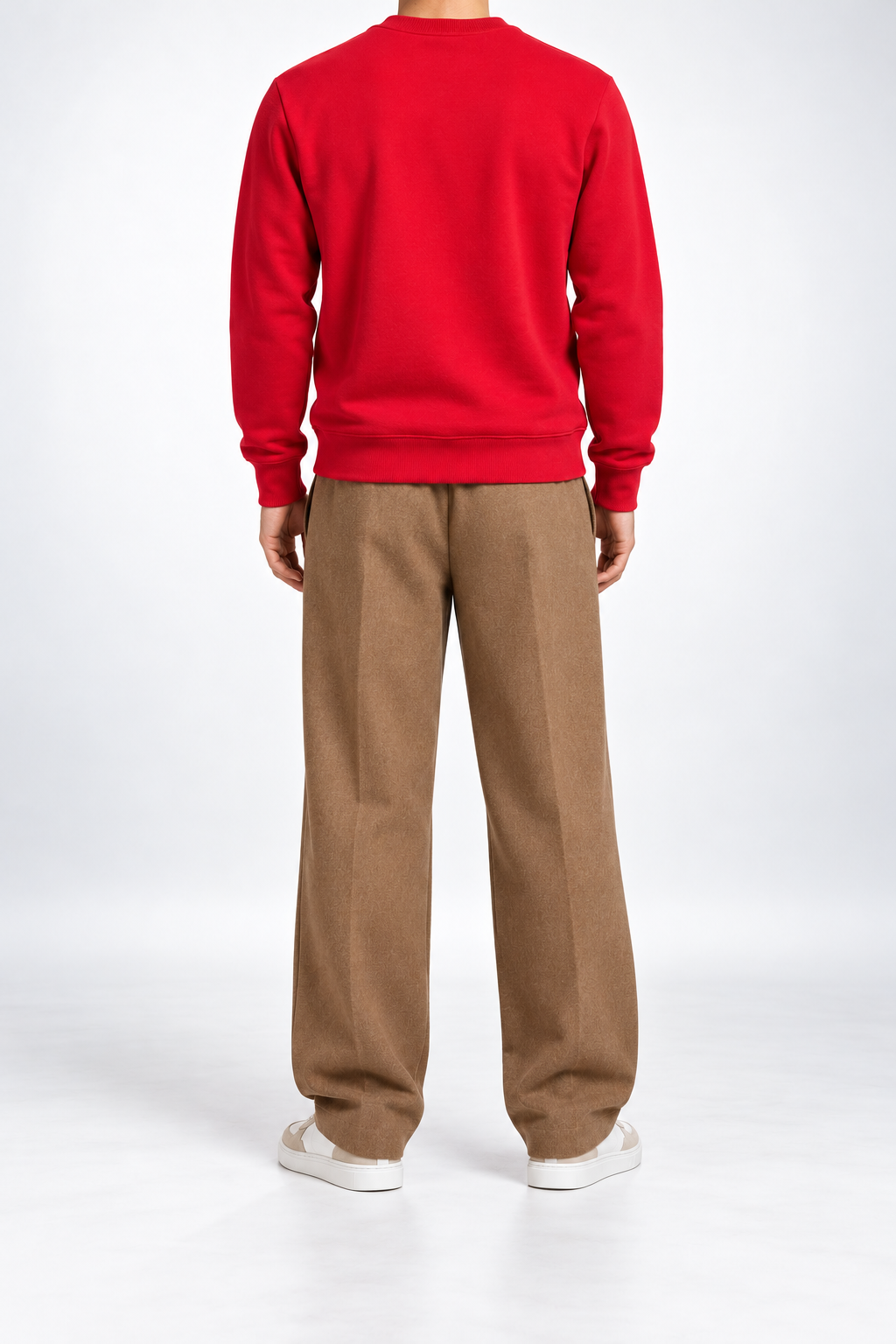 LCST — Red Logo Crew-Neck Sweatshirt — back