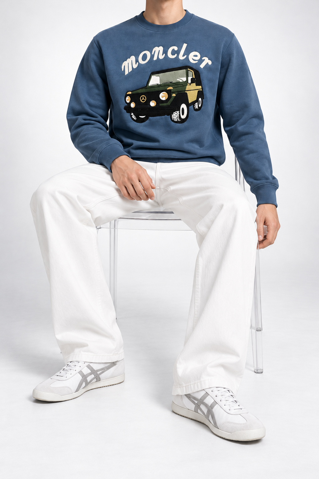 MNCLR — Steel-Blue Off-Road Suv Crew-Neck Sweatshirt — additional