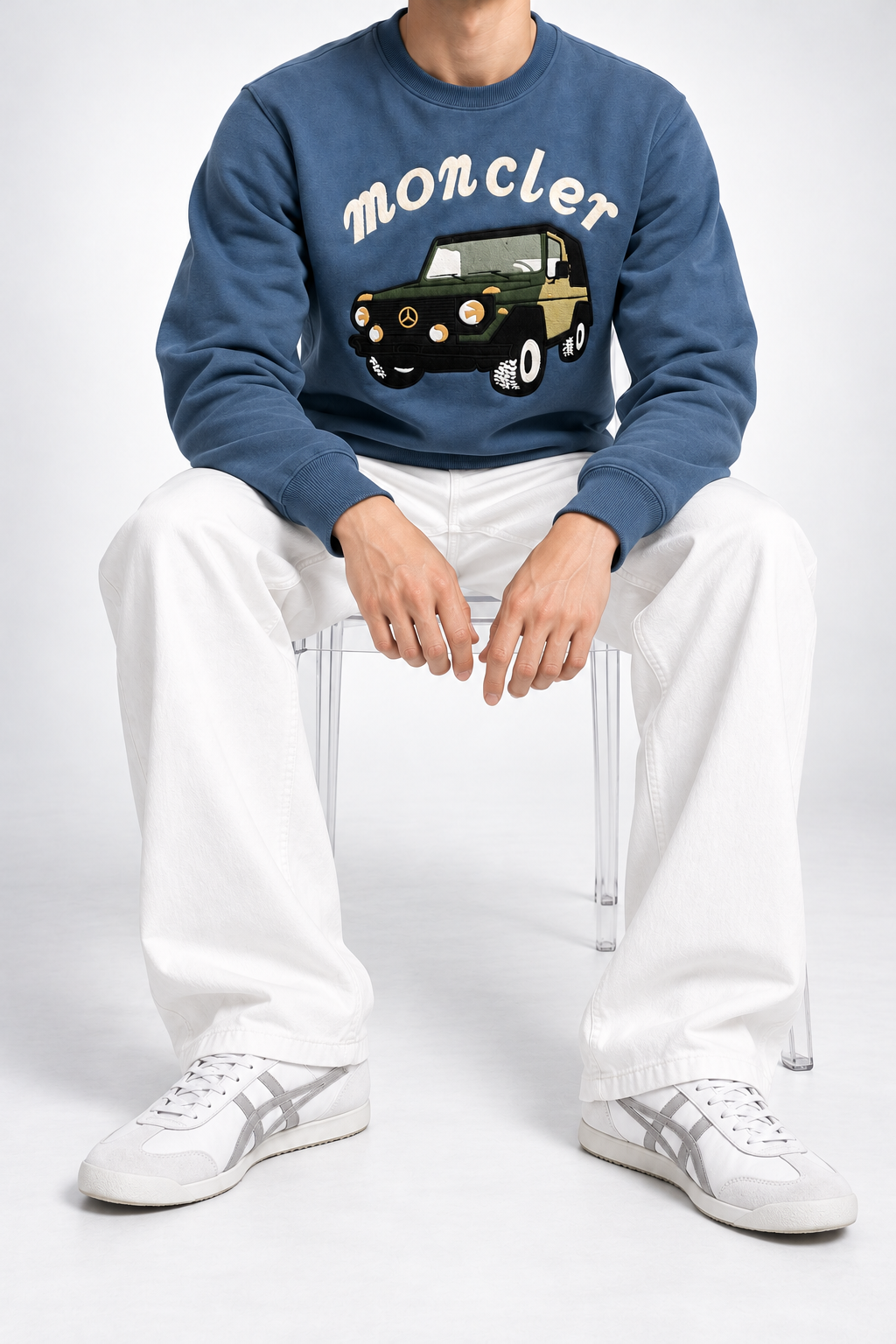 MNCLR — Steel-Blue Off-Road Suv Crew-Neck Sweatshirt — additional