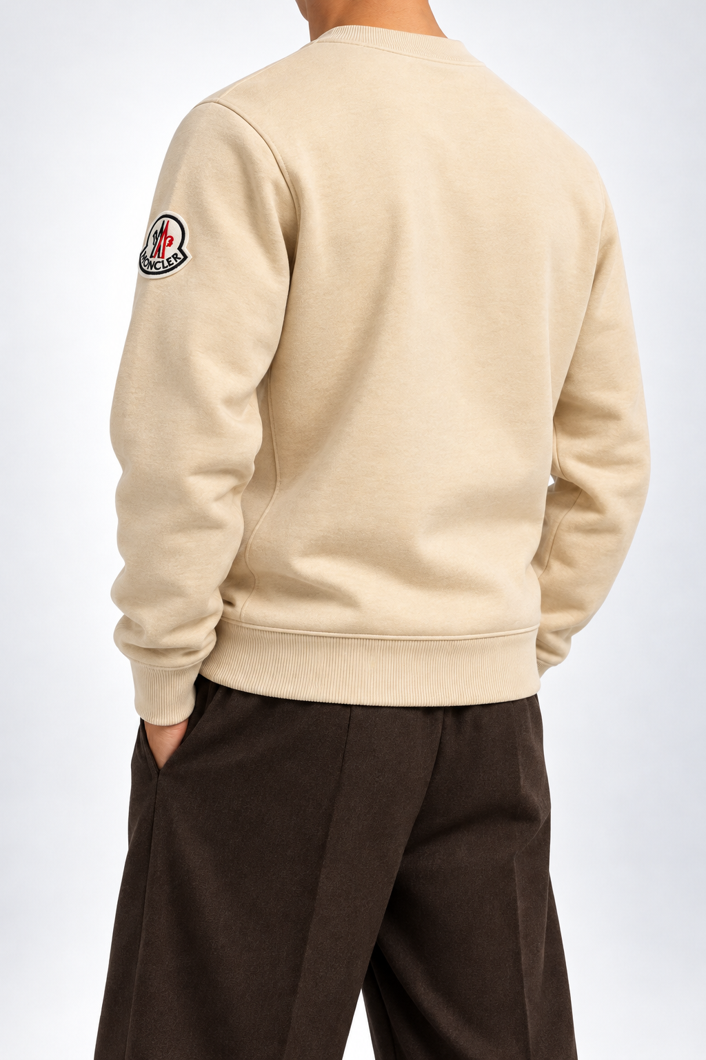 MNCLR — Beige Script-Logo Crew-Neck Sweatshirt — additional