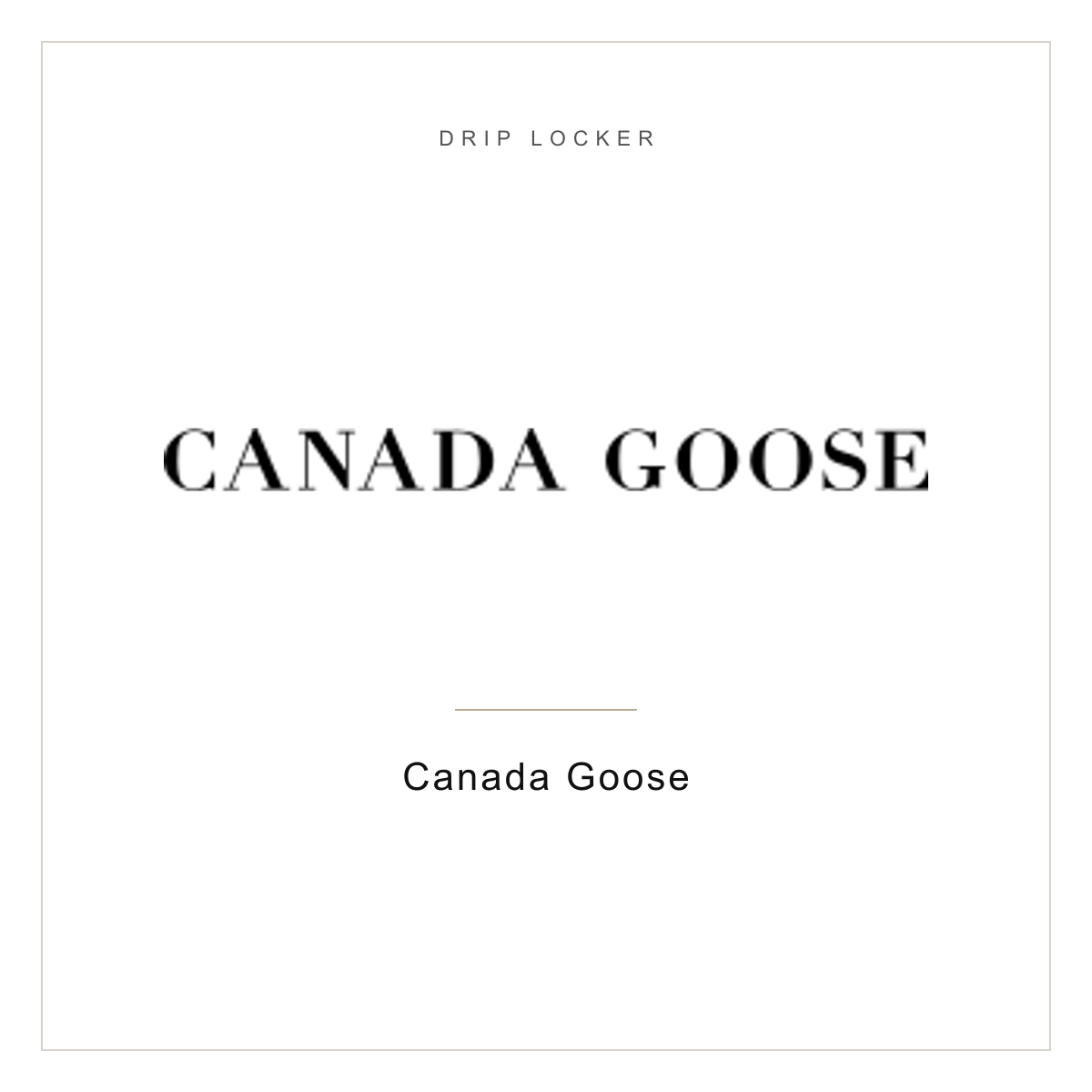 Canada Goose brand card